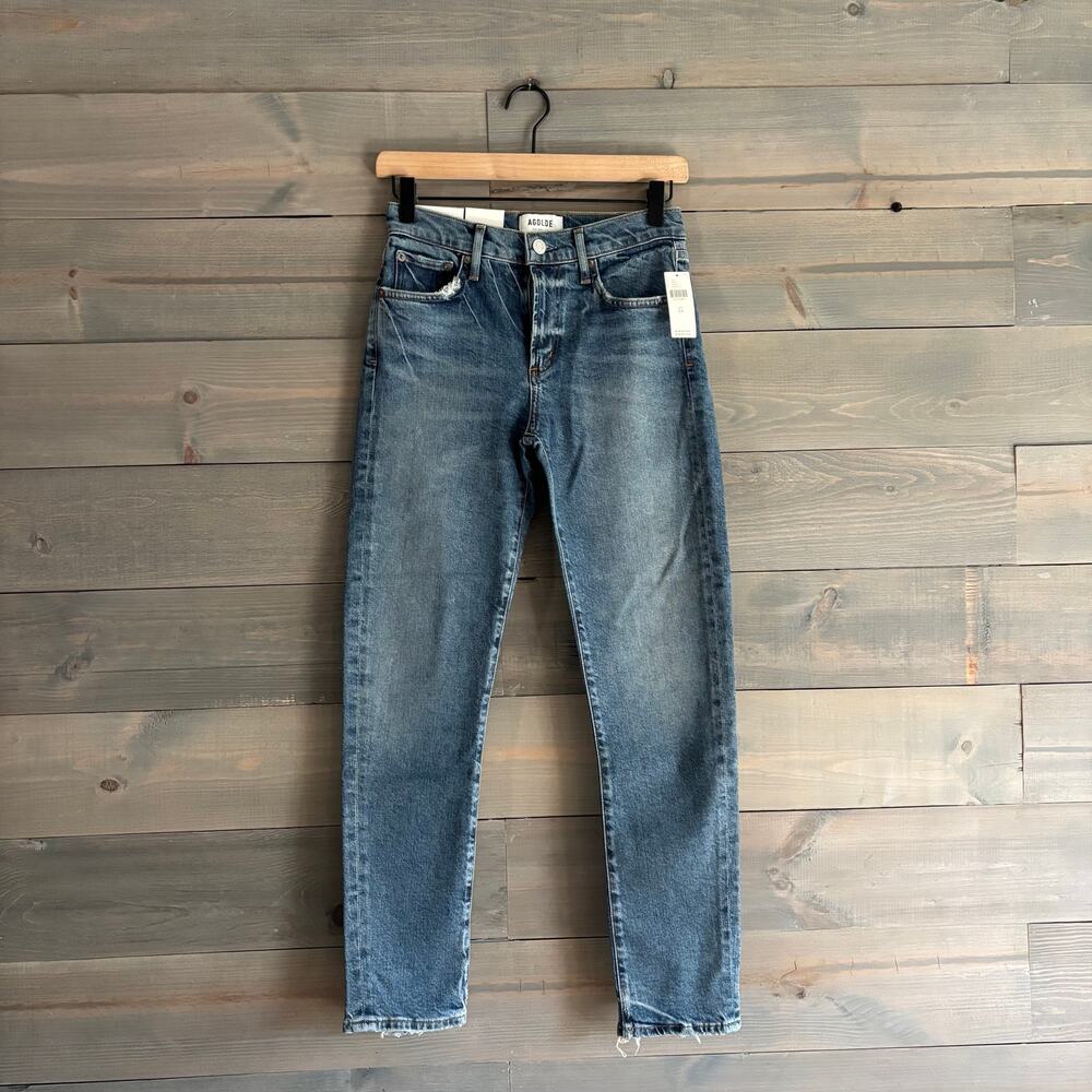 AGOLDE | NWT Toni Mid Rise Straight Jeans Landmark Wash Size 24